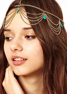 Accessoire de cheveux métal or Boho Trendy pour femmes