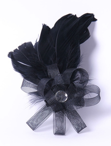Accessoire de cheveux bijou cheveux fleur noir pour femmes