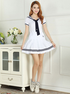 White Tie école tissu Costume uniforme