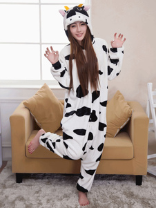 Synthétique Cosplay Costume de la mascotte vache bicolore