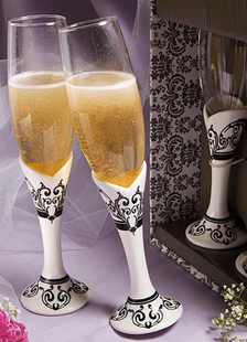 Argent et strass mariage grillage verre à caissons