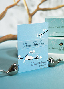 Argent animaux Metal Place de mariage carte Clip