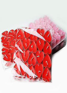 Faveurs de mariage coeur rouge forme cire bougie