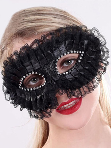 Masque noir de Satin mode pour femmes