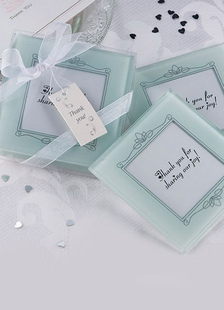 Faveurs de mariage pour le Coaster verre Transparent bleu