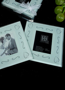 Faveurs de mariage pour le Coaster verre imprimé blanc