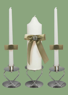 Faveurs de mariage Bow blanc ruban cire bougie