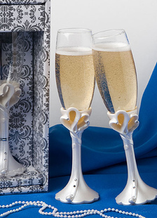 Verre de grillage de mariage Chic Base résine