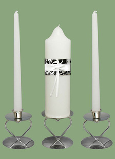 Bougie de cire blanche avec ruban Wedding Favors