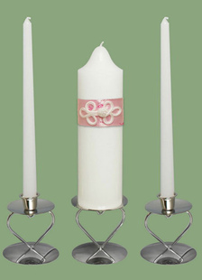 Blanc en relief des faveurs de mariage Chic cire bougie