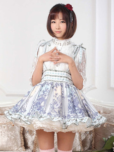 Jupe Lolita Polyester Hime impression multicolore pour femmes