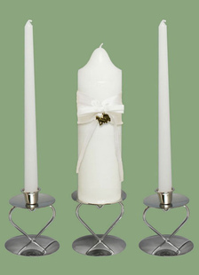 Bougie de cire blanche avec ruban Bow Wedding Favors