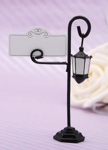 Rue noir lampe Metal Place mariage carte Clip
