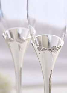 Strass métal Bow lambrissée mariage grillage verre