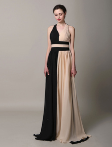 Écharpe multicolore Cross retour en mousseline de soie Satin robe de soirée