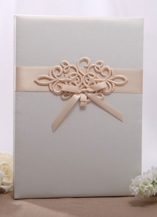 Livre d'or papier perle gaufré Champagne mariage