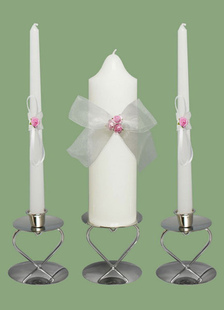 Faveurs de mariage blanc Bow cire bougie