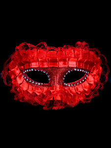 Masque Satin Chic rouge pour femmes