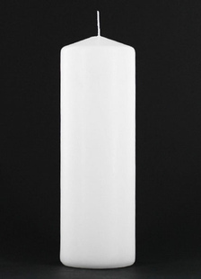 Bougie de cire 1 pièce blanche des faveurs de mariage