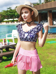 Hérissé de maillot de bain deux pièces maillot de bain jupette