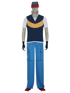 Pokemon Ash Ketchum Pocket Monster tissu uniforme Cosplay Costume