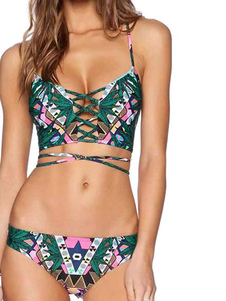 Maillot de bain 2 pièces multicolore