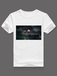Le Witcher synthétique Anime T-Shirt blanc