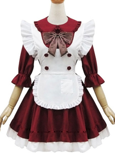 Costume de maid bordeaux