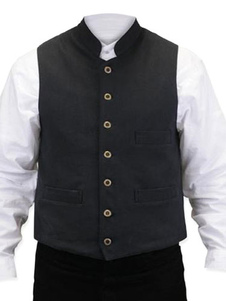 Costume rétro noir synthétique