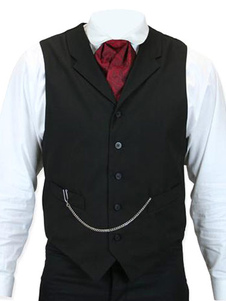 Costume rétro noir synthétique