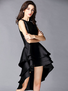 Séduisante robe skater style européen noir convenable