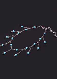 Chaînes à maillons Anklet Bohème bleu pour les femmes