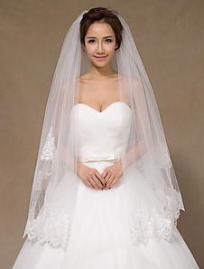 Voile voile de valse 2 couches en tulle dentelle forme d'ovale