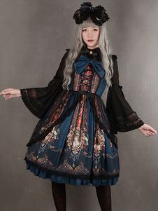 Robe lolita synthétique impression
