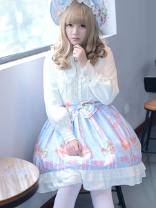 Jupe lolita excellente Jolie synthétique impression avec noeud