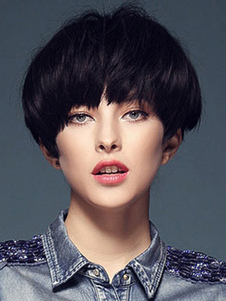 Perruque de cheveux humains pour femme noire