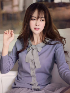 Arcs bicolores coton mélange Lolita Cardigan pour femme