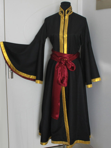 Noir Saint Seiya uniforme tissu Cosplay Costume