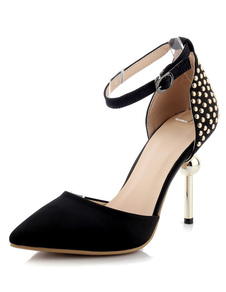 Chaussures de mariage à talons avec rivet ruban aux chevilles