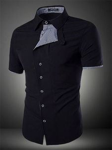 Chemise en coton multicolore manches courtes