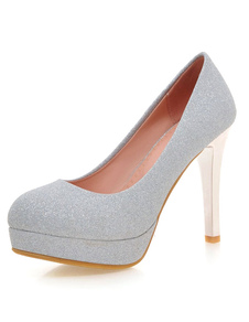 Chaussures plateforme de mariée Paillette à talons aigus