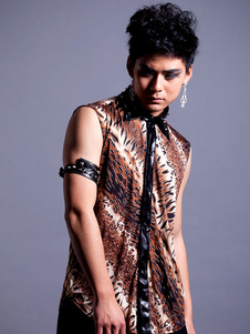 Costume de danse hip-hop en coton Marron Gilet