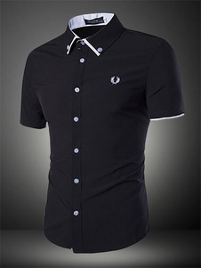 Chemise en coton multicolore manches courtes