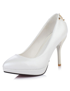 Chaussures à talons aigus mocassin avec rivet