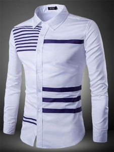 Black Stripes façonnage impression coton Shirt pour hommes