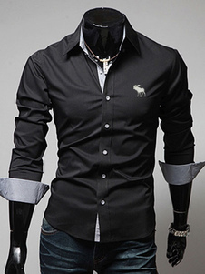 Coton imprimé noir Blend chemise tendance pour homme