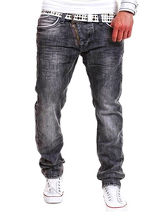 Gray façonner tout droit Denim Jeans pour hommes