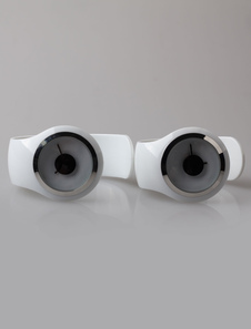 Montre blanc rond en alliage Couple