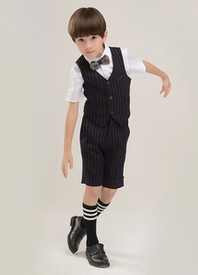 Costume de costume rayures tendance Polyester pour enfants garçonnet multicolor