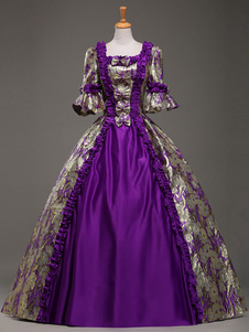 Reine Victoria violet Royal Cour Bow synthétique Costumes pour femmes